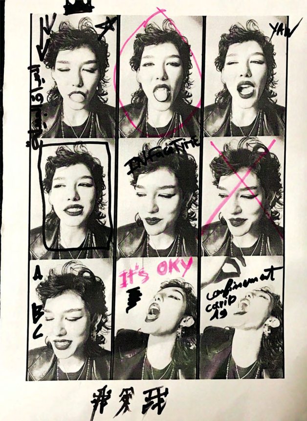 Contact sheet, marked — Psycho Moustache